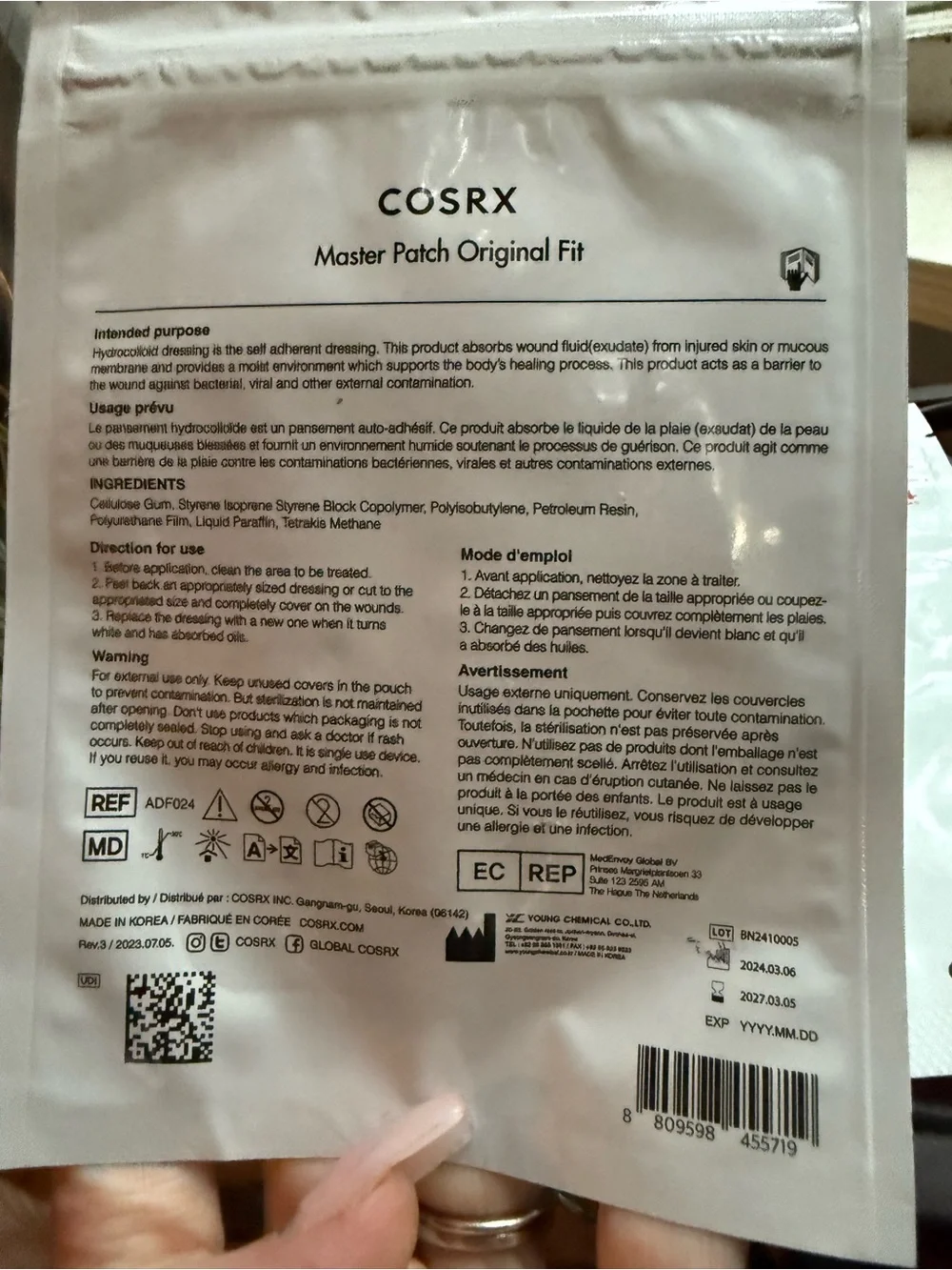 COSRX White Acne Patch Pack with Red Label